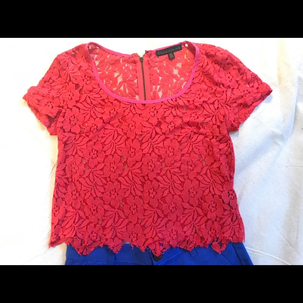 Lucca Couture XS CROP TOP flower 🌺 cut- outs.